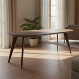 Danish Oval Oak Table - Triangle Set - Dark Oak