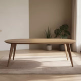Danish Oval Oak Table - Triangle Set - Dark Oak
