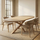 Plat ovaal Eikenhout - Matrix hout