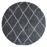 Vloerkleed Jeffie Grey Rond - Grijs Rond