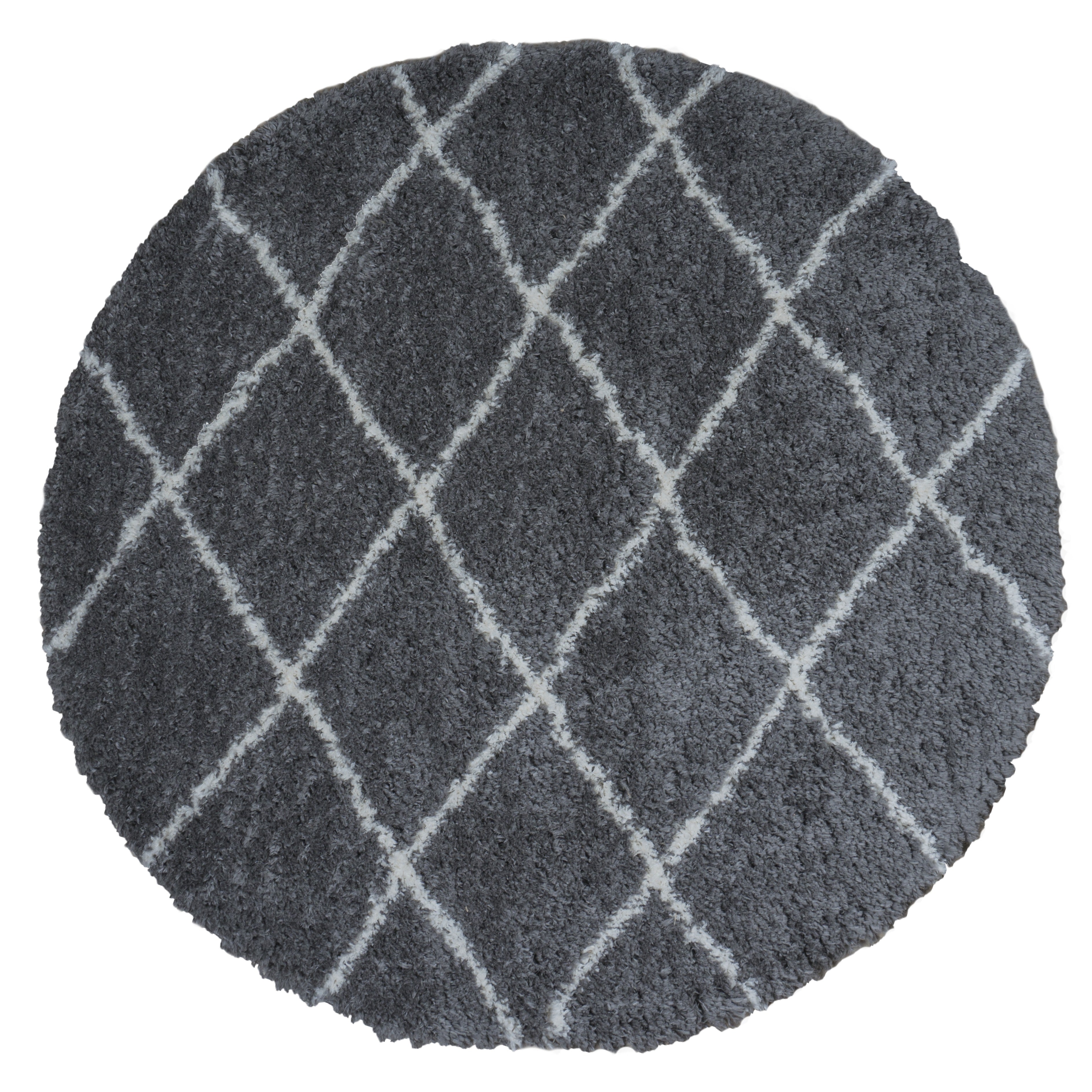 Vloerkleed Jeffie Grey Rond - Grijs Rond