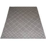 Vloerkleed Tess Grey - Grijs Rechthoekig