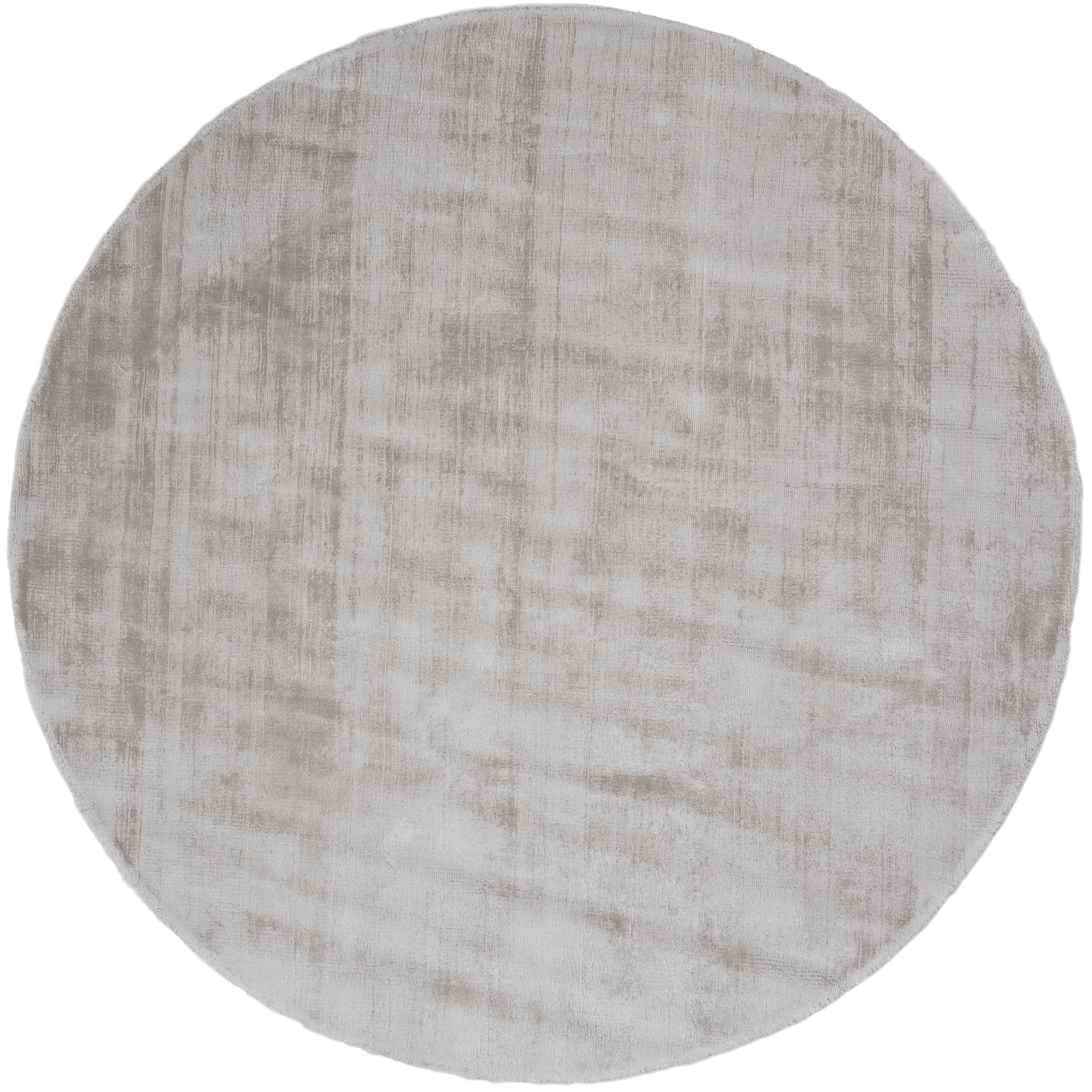 Karpet Viscose Light Grey Rond - Grijs Rond