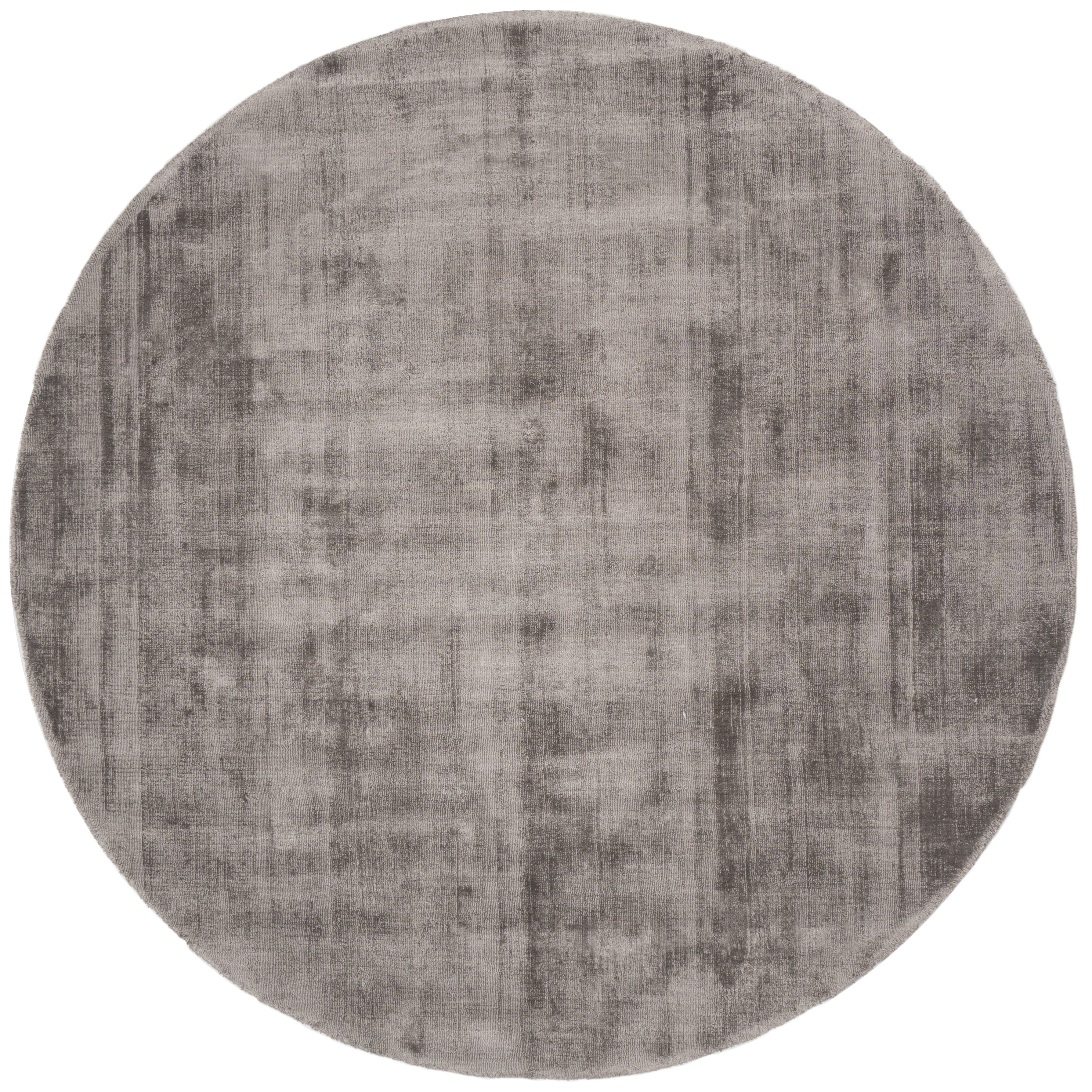 Karpet Viscose Dark Grey Rond - Grijs Rond