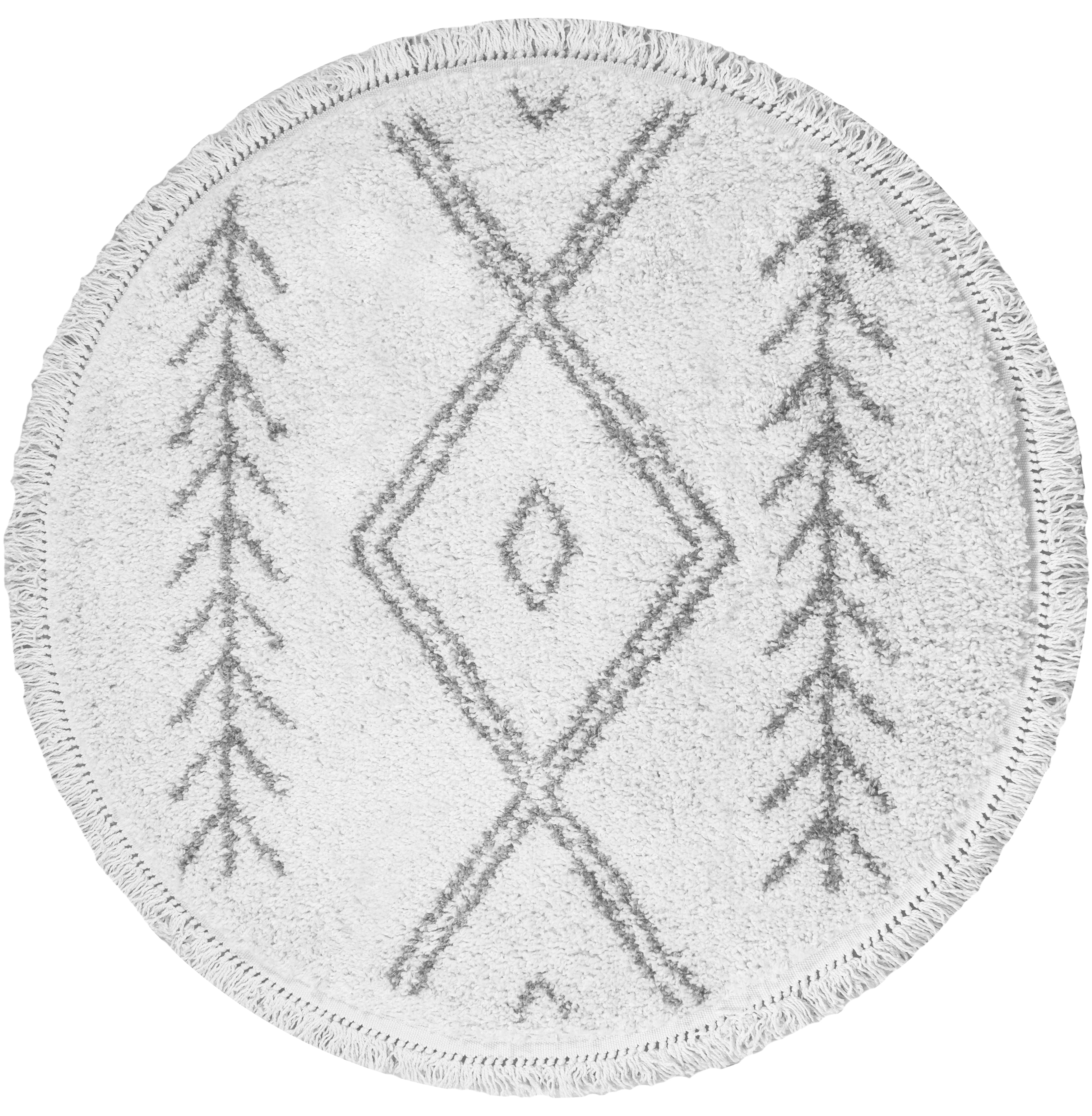 Vloerkleed Rabat Cream Rond - Wit Rond