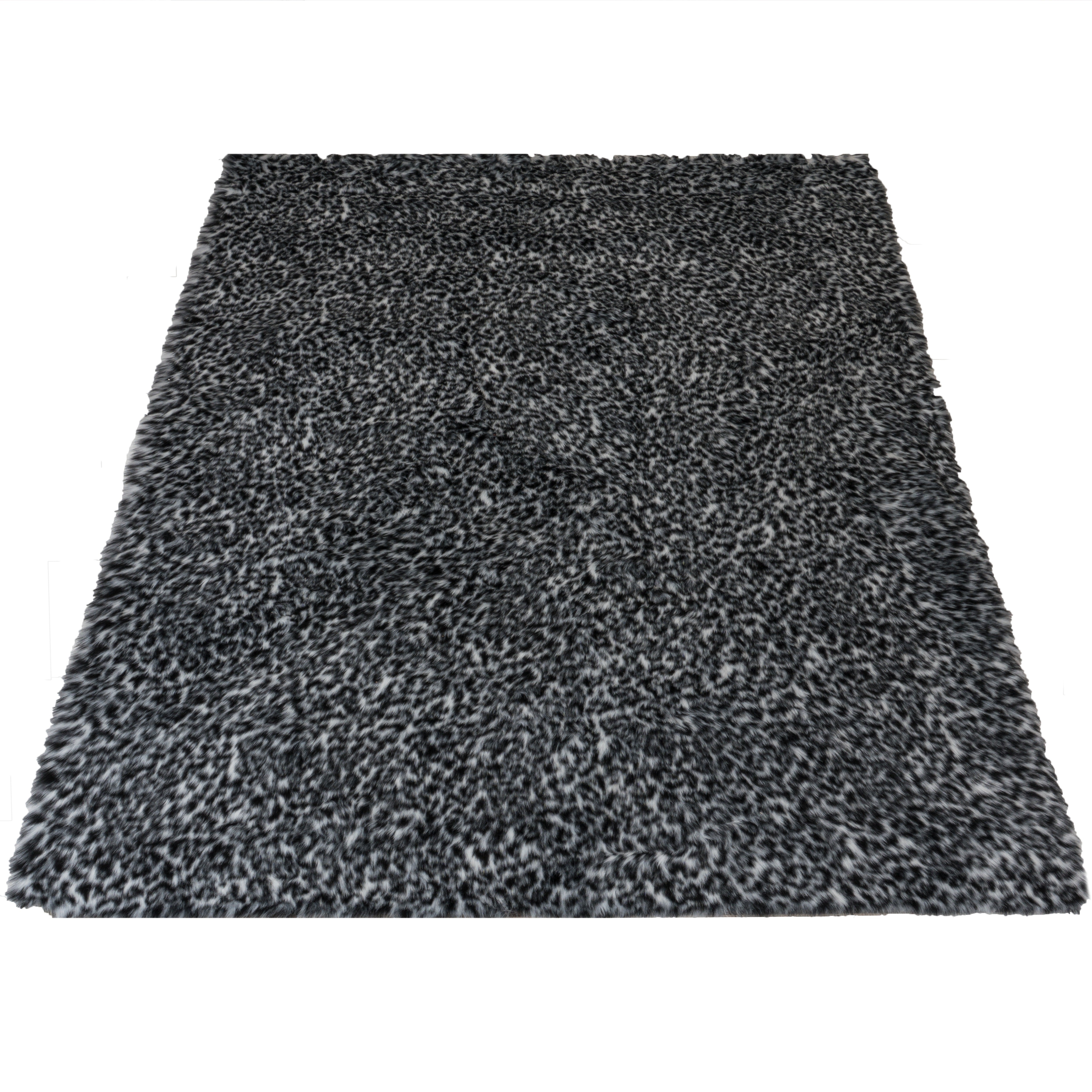 Vloerkleed Safari Grey - Zwart Rechthoekig