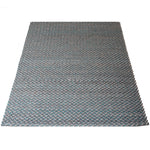 Vloerkleed Tino Petrol - Blauw Rechthoekig