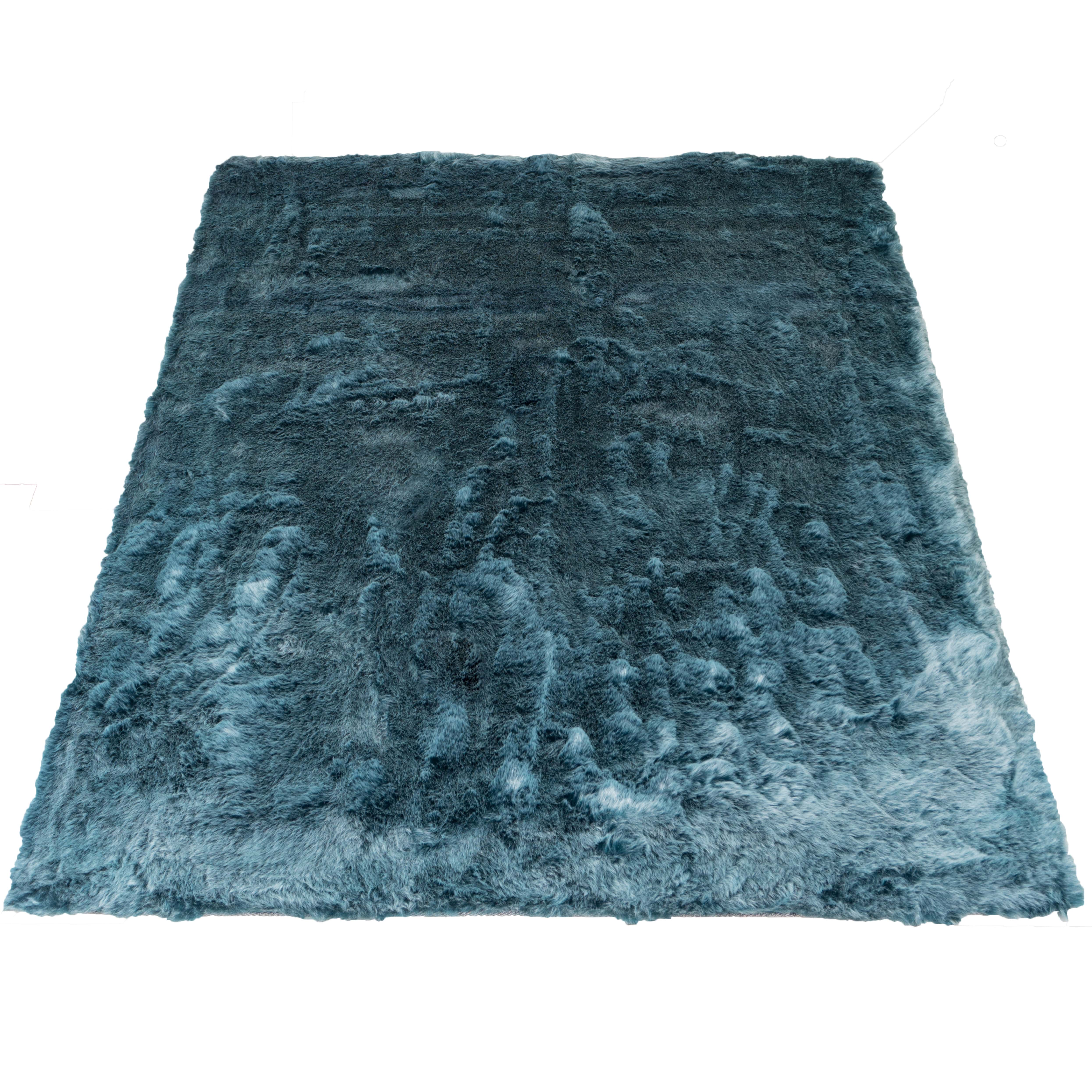 Vloerkleed Donsie Blue - Blauw Rechthoekig