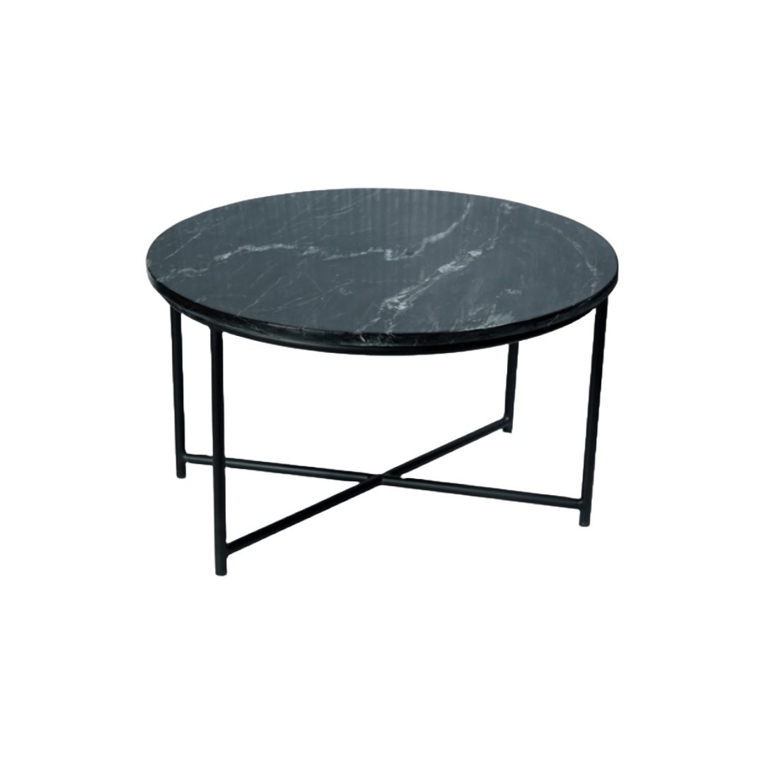 Salontafel Mex | Zwart marmer 75 cm - Inrichting Op Maat