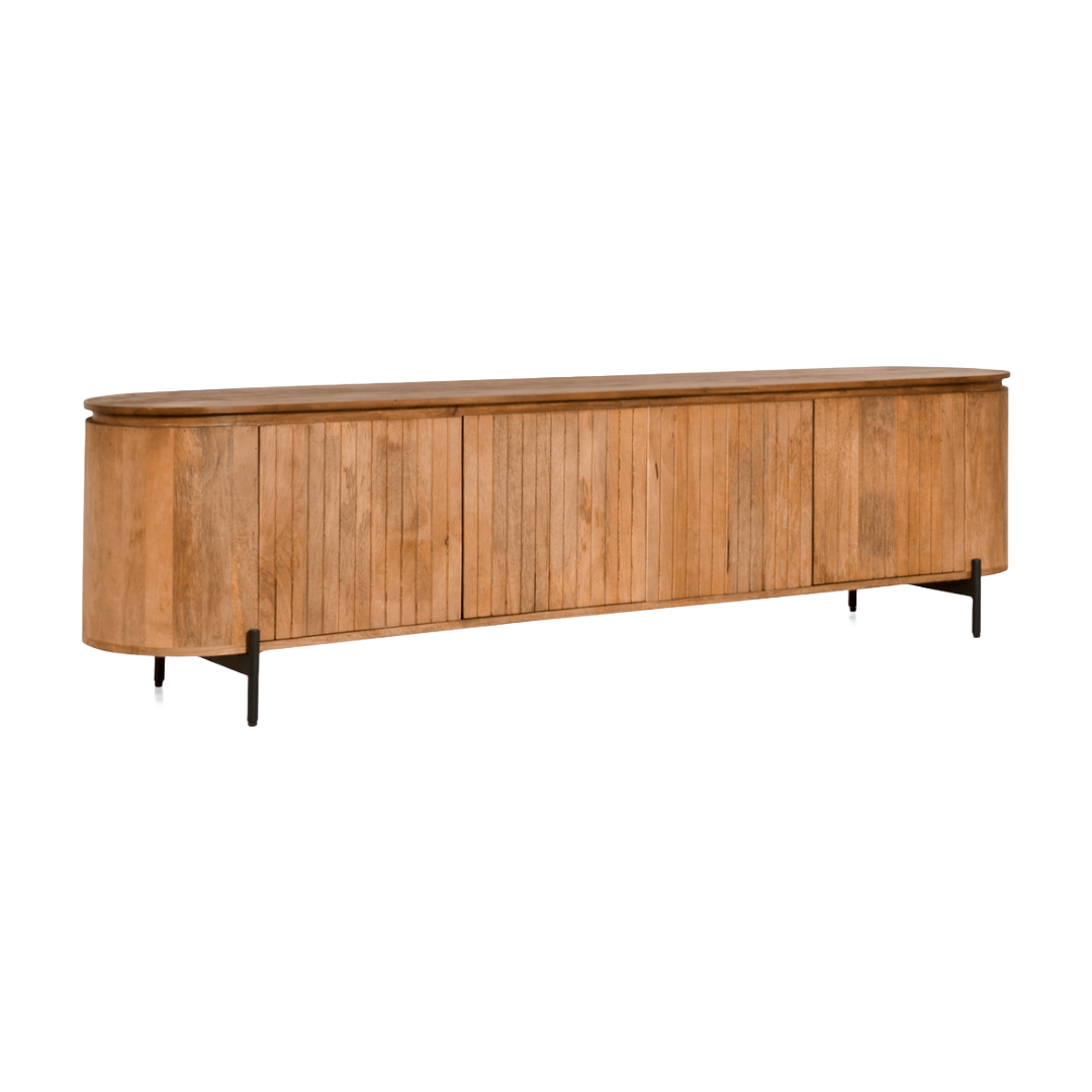 TV-meubel Mokka mangohout 210x40x56 - Inrichting Op Maat