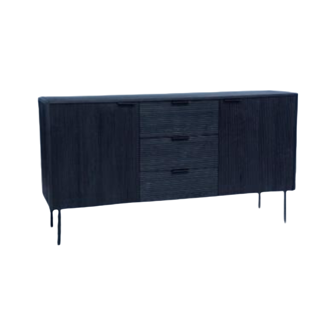 Pristina Dressoir Zwart 150x80x40cm - Inrichting Op Maat