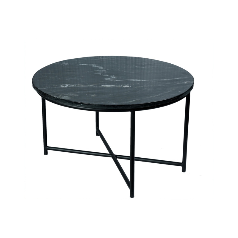 Salontafel Mex | Zwart marmer 75 cm - Inrichting Op Maat