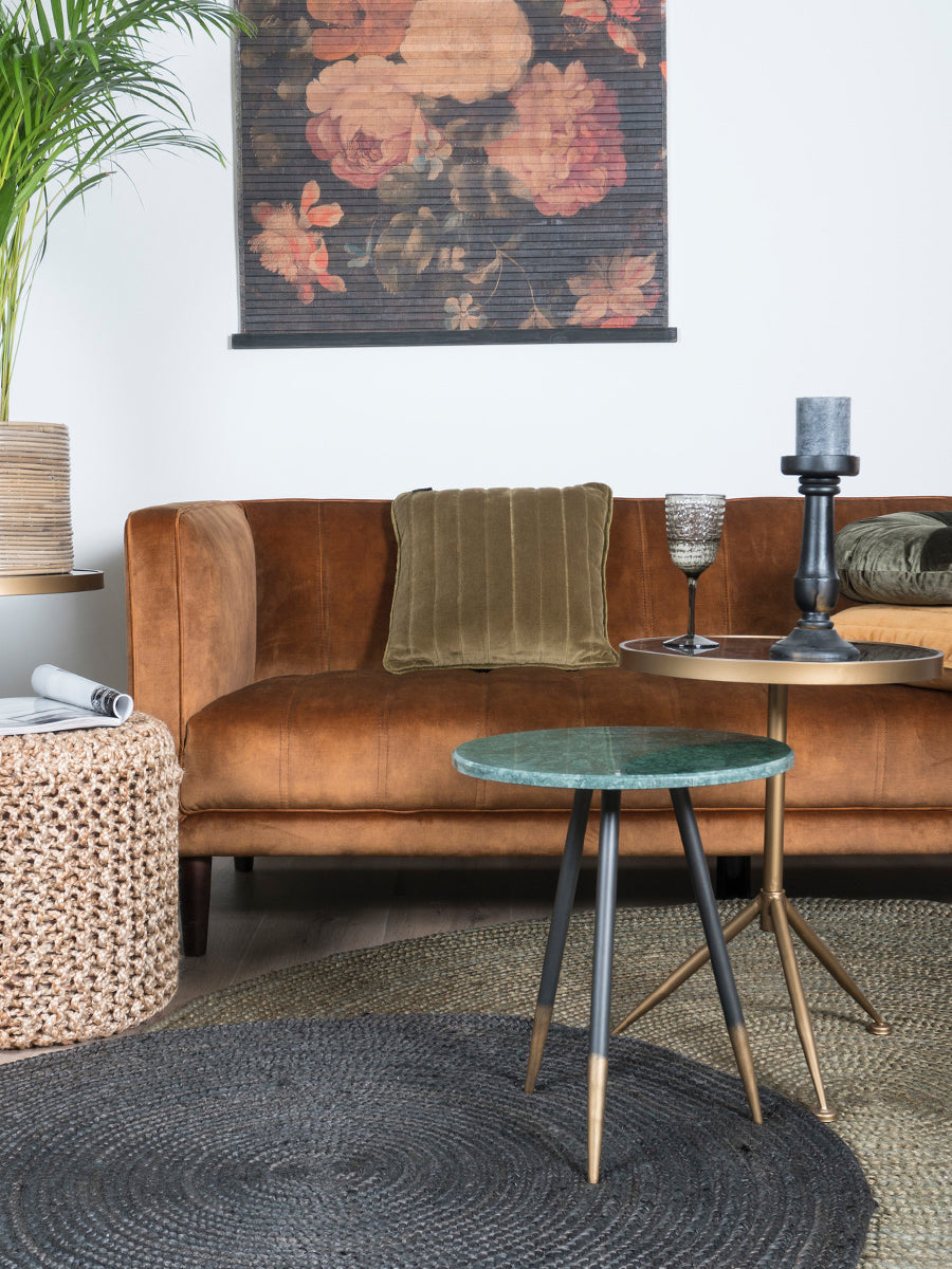 Vloerkleed Jute Army Green Rond - view 2