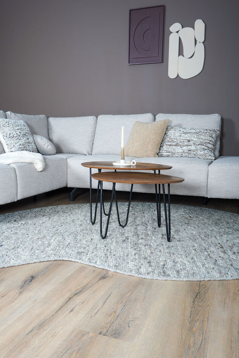 Vloerkleed Stone Licht Grijs 421 - Organisch - view 3