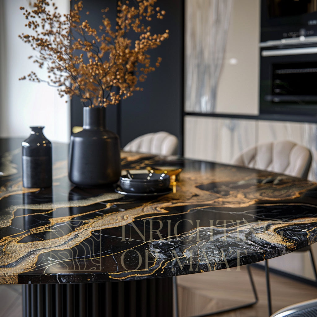 Cosmic Black Eettafel – Deens-Ovaal (220x100 cm)