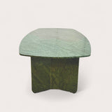 Green Marble Eetkametafel - Marmer onderstel - Deens Ovaal