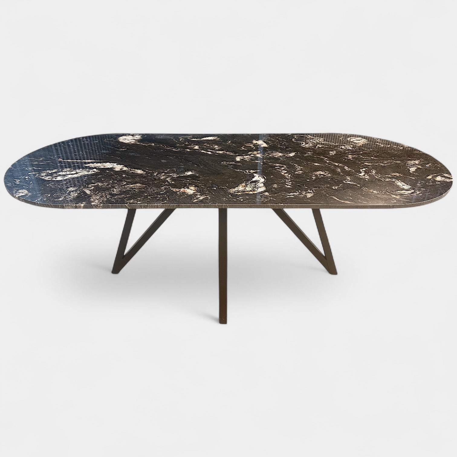 Cosmic Black EETKAMETAFEL - Plat Ovaal (90X220 CM)