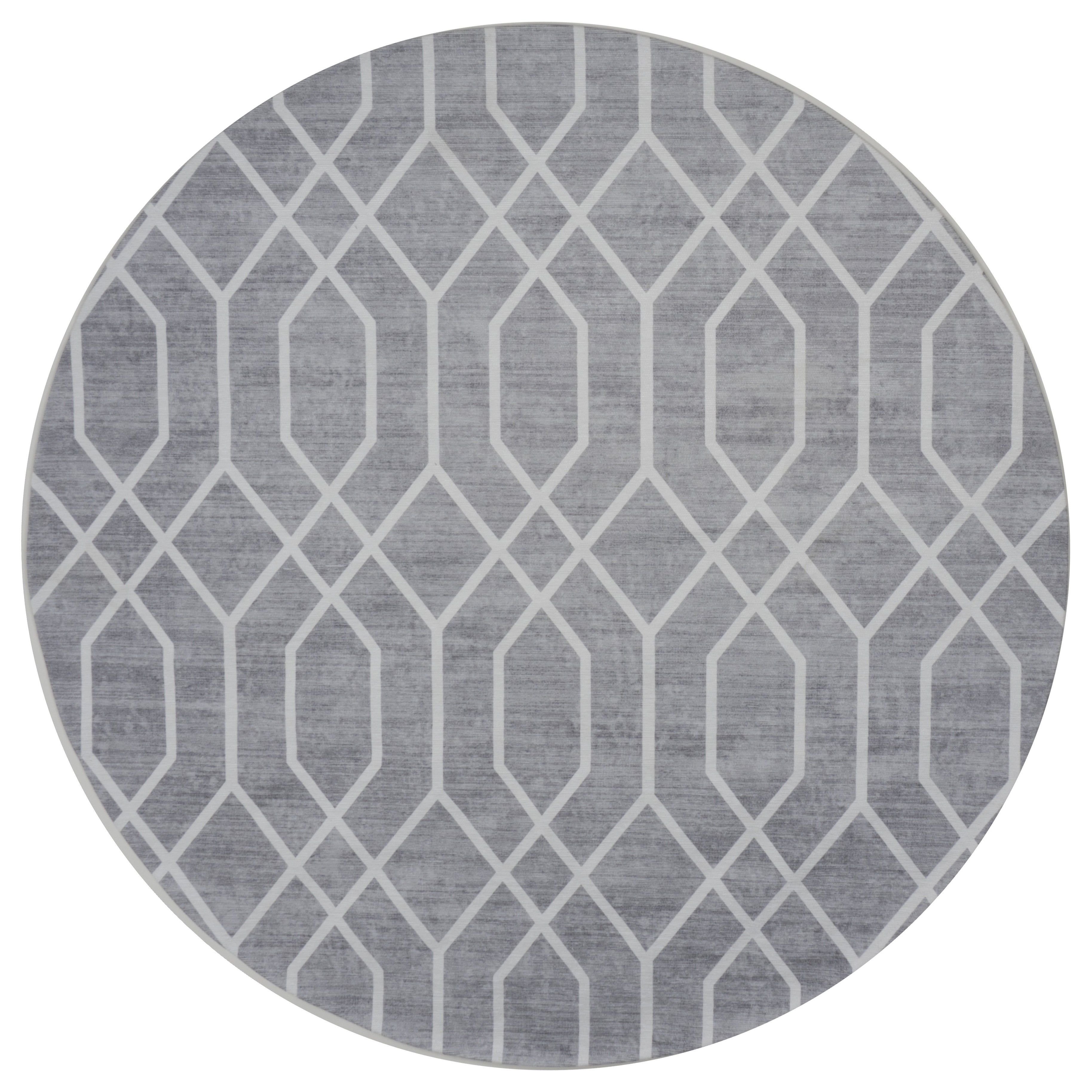 Vloerkleed Pattern Grijs Rond - Grijs Rond