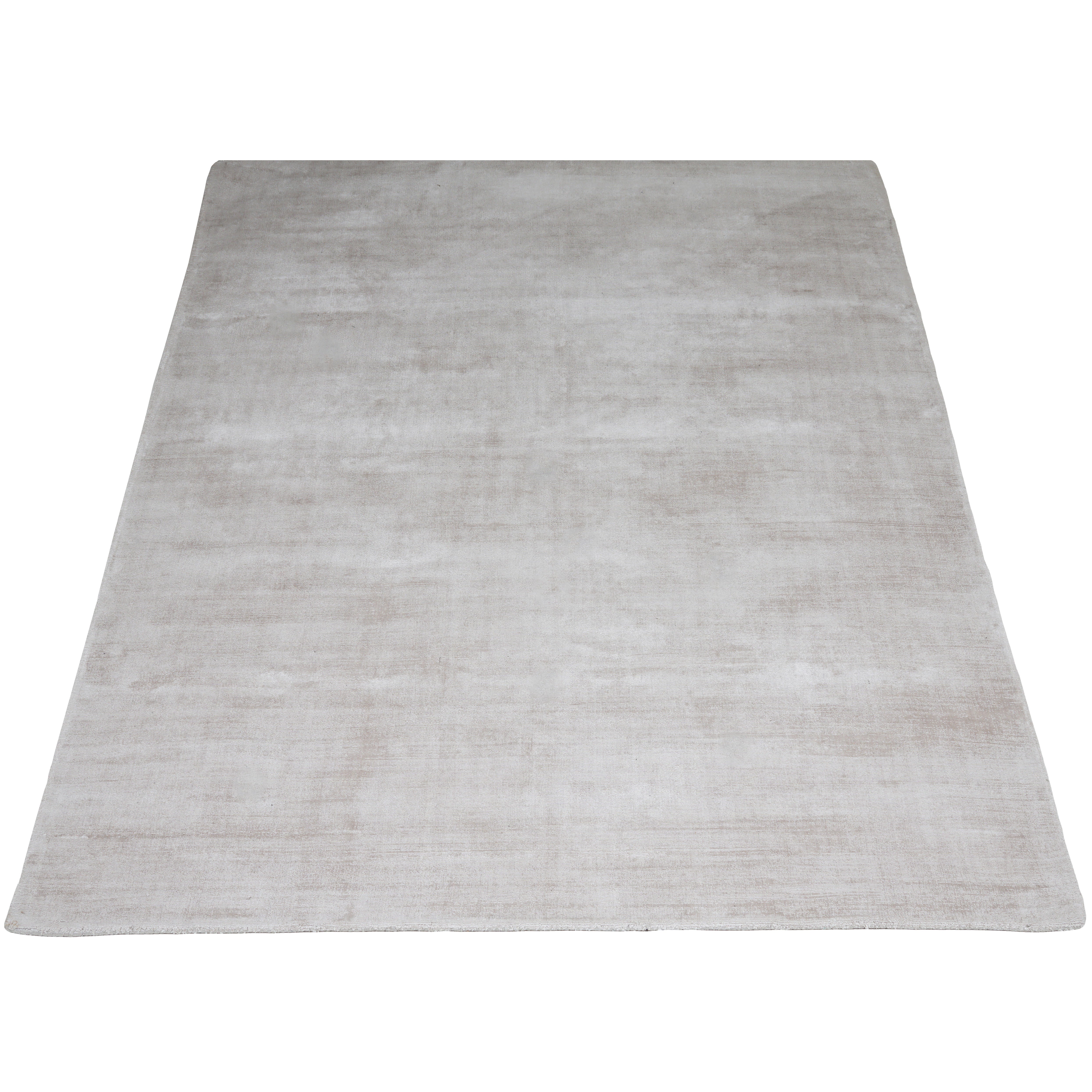 Karpet Viscose Light Grey - Grijs Rechthoekig