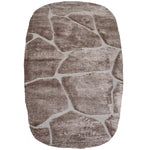 Vloerkleed Macy Bruin - Rounded Corners - Bruin Ovaal