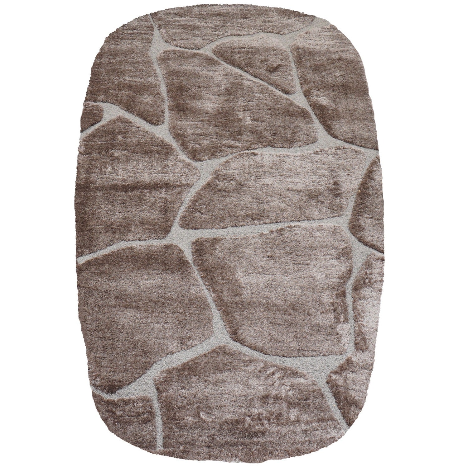 Vloerkleed Macy Bruin - Rounded Corners - Bruin Ovaal