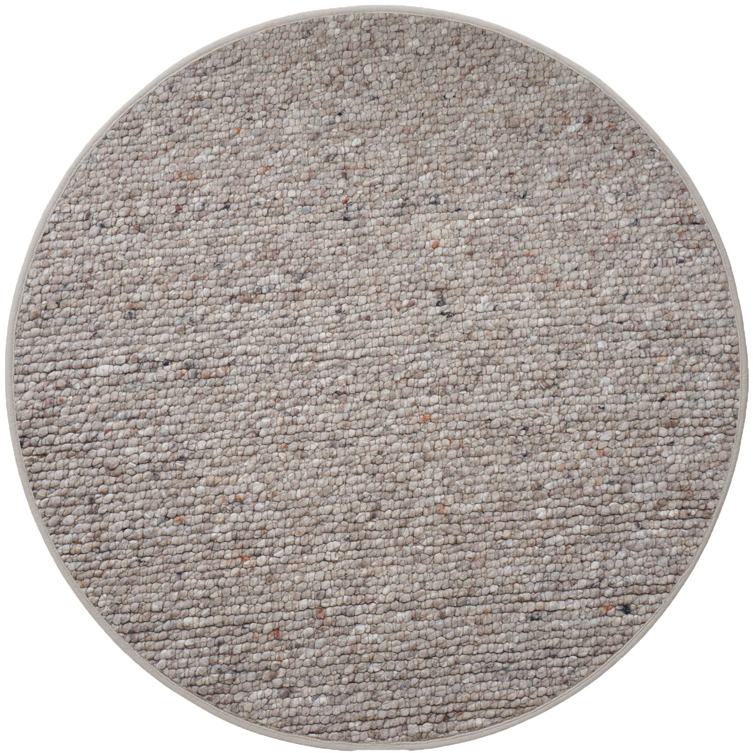 Vloerkleed Steve Donker Beige Rond - Bruin Rond