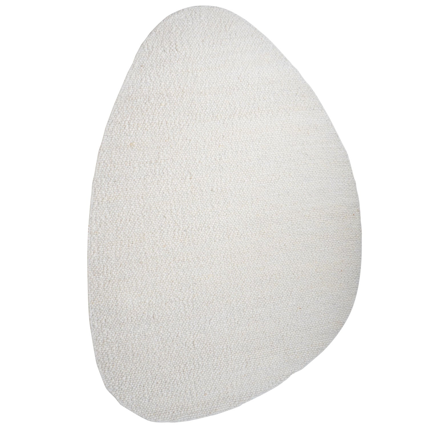 Vloerkleed Stone White - Kiezelvormig - Wit Organisch