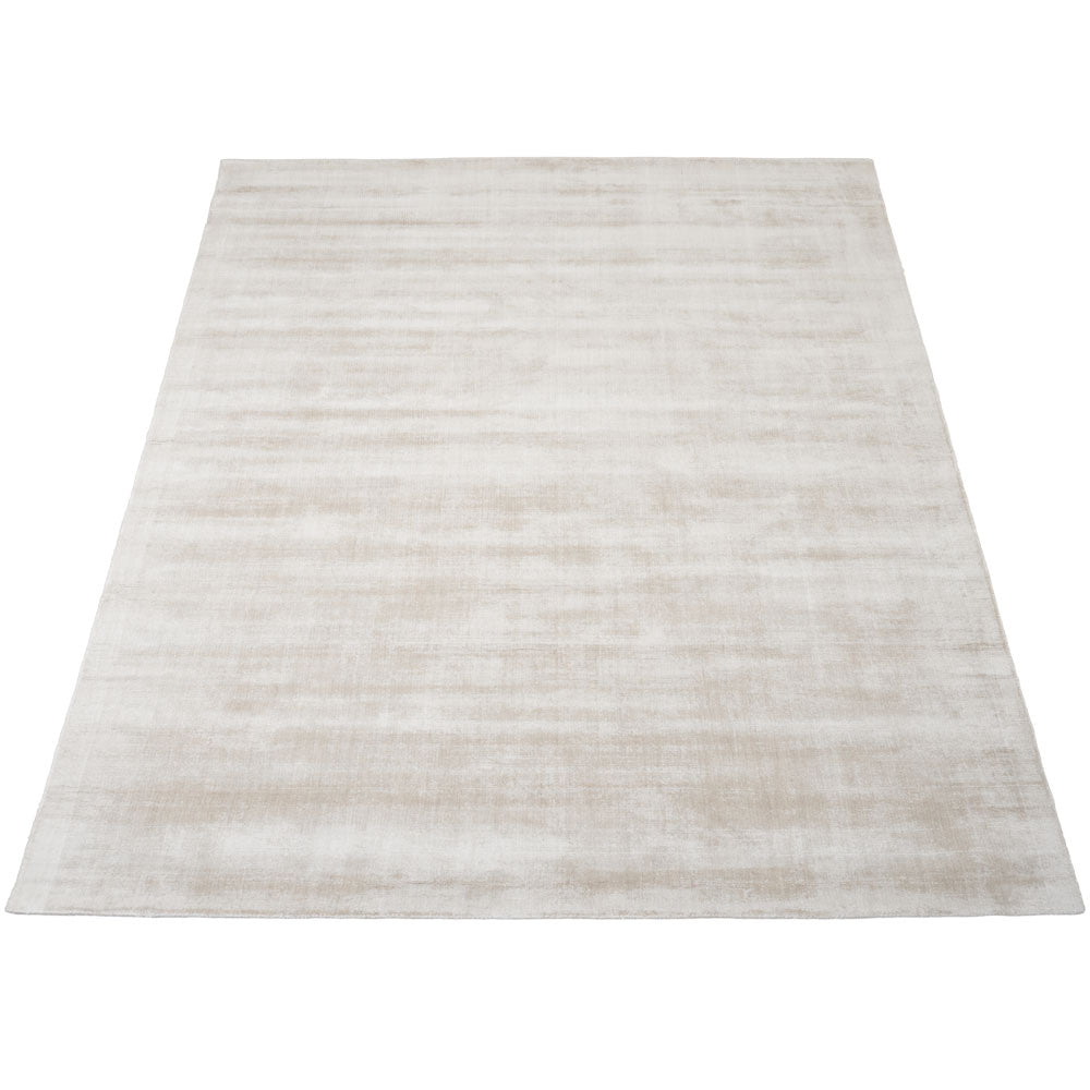Vloerkleed Cos - Viscose Beige - Beige Rechthoekig
