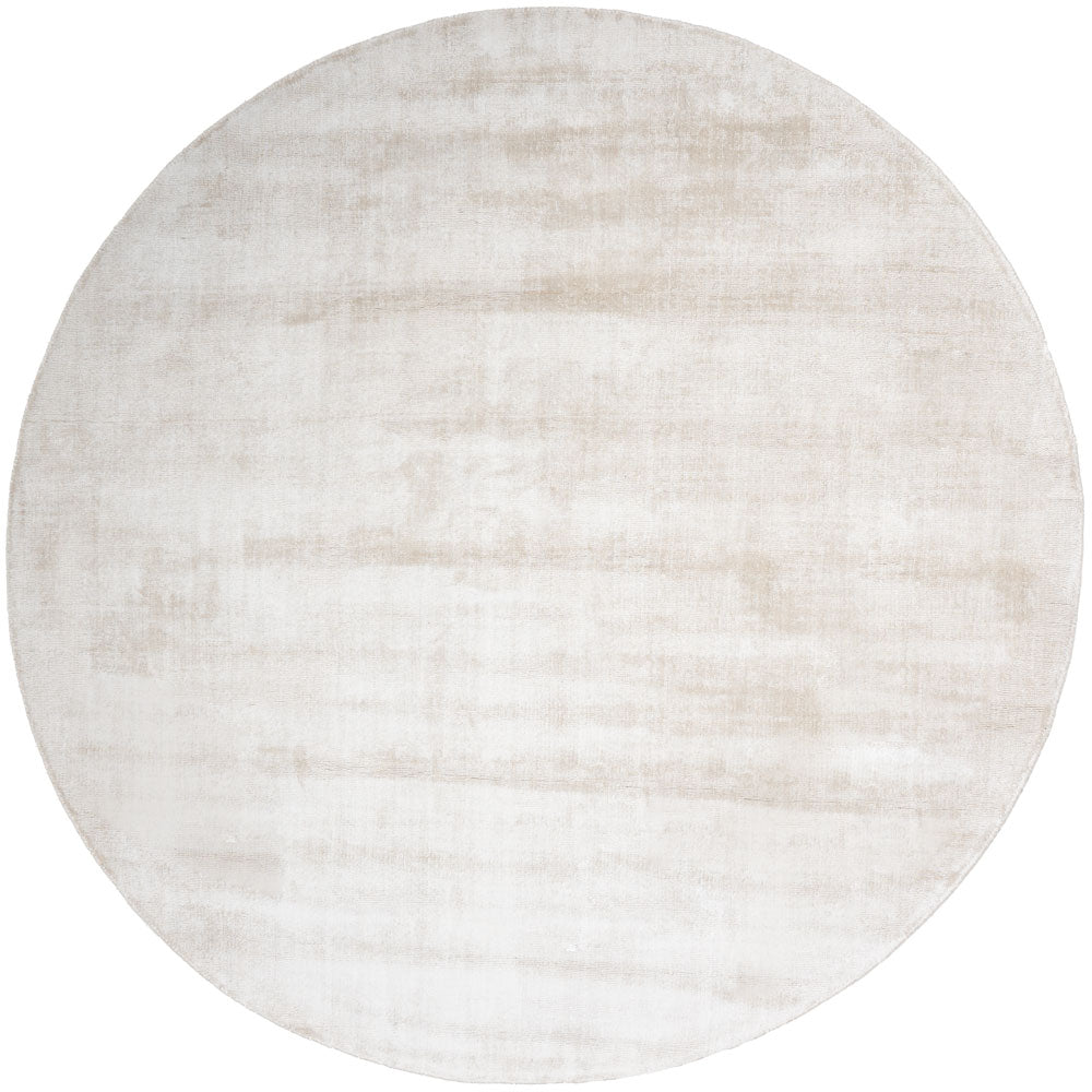Vloerkleed Cos - Viscose Beige Rond - Beige Rond
