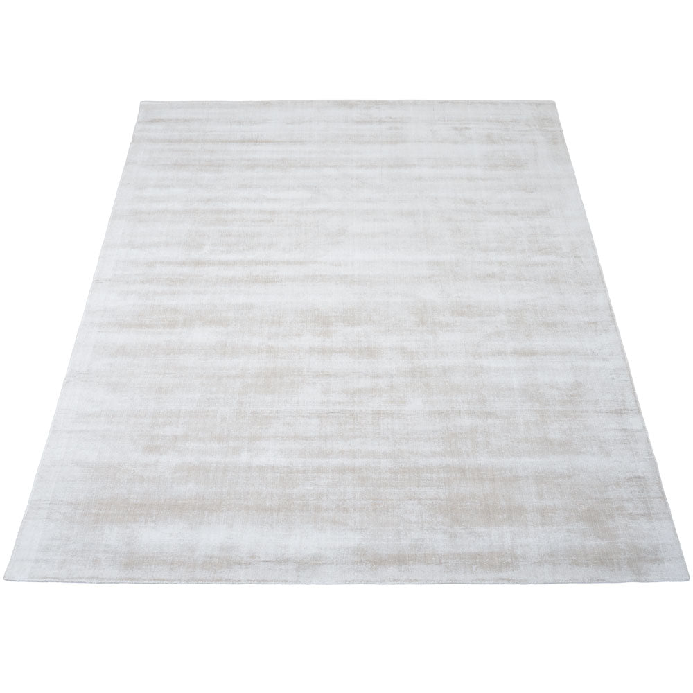 Vloerkleed Cos - Viscose Ivory - Wit Rechthoekig