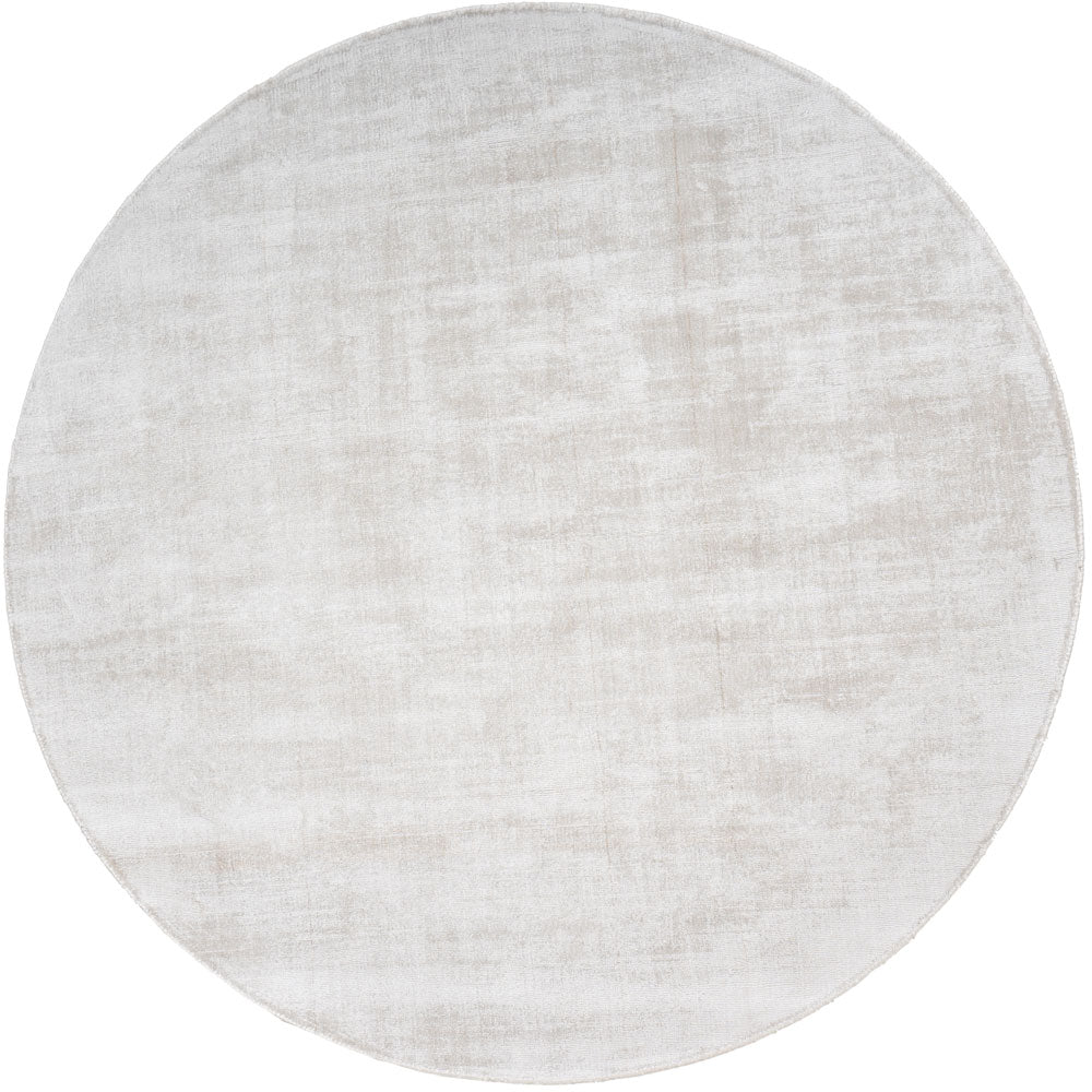 Vloerkleed Cos - Viscose Ivory Rond - Wit Rond