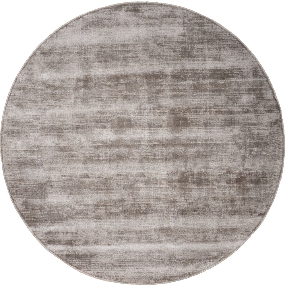 Vloerkleed Cos - Viscose Taupe Rond - Taupe Rond