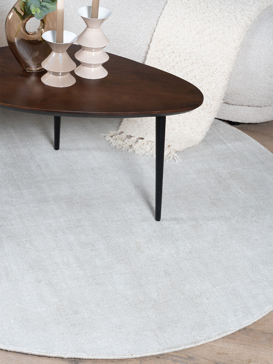 Vloerkleed Cos - Viscose Ivory Rond - view 2
