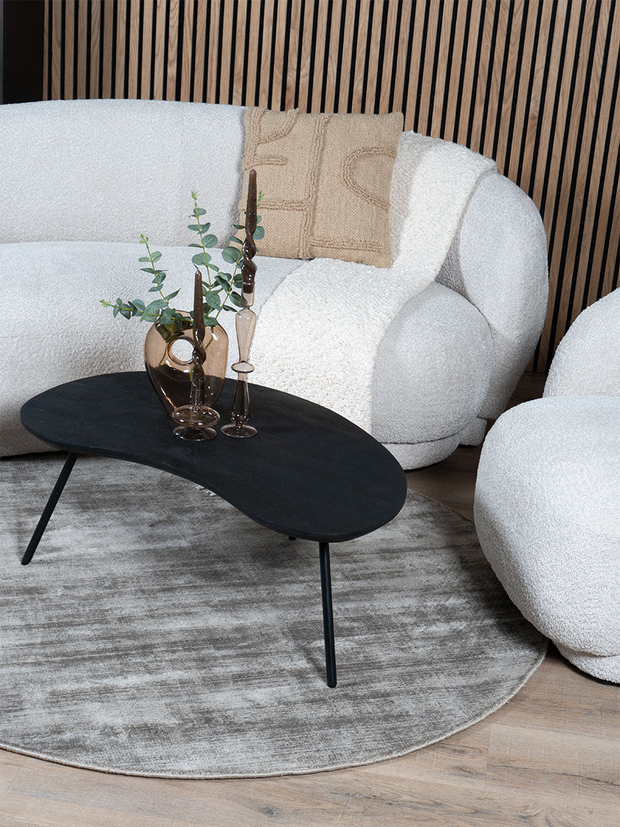 Vloerkleed Cos - Viscose Taupe Rond - view 2