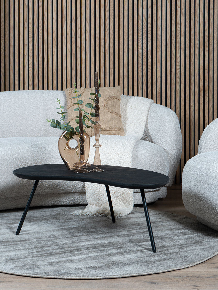 Vloerkleed Cos - Viscose Taupe Rond - view 3