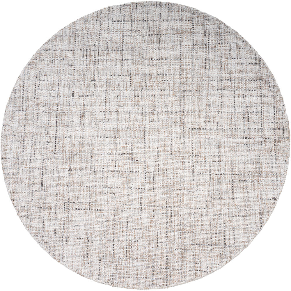 Vloerkleed Cross Beige Rond - Beige Rond