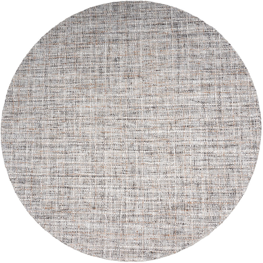 Vloerkleed Cross Grey/Beige Rond - Grijs Rond