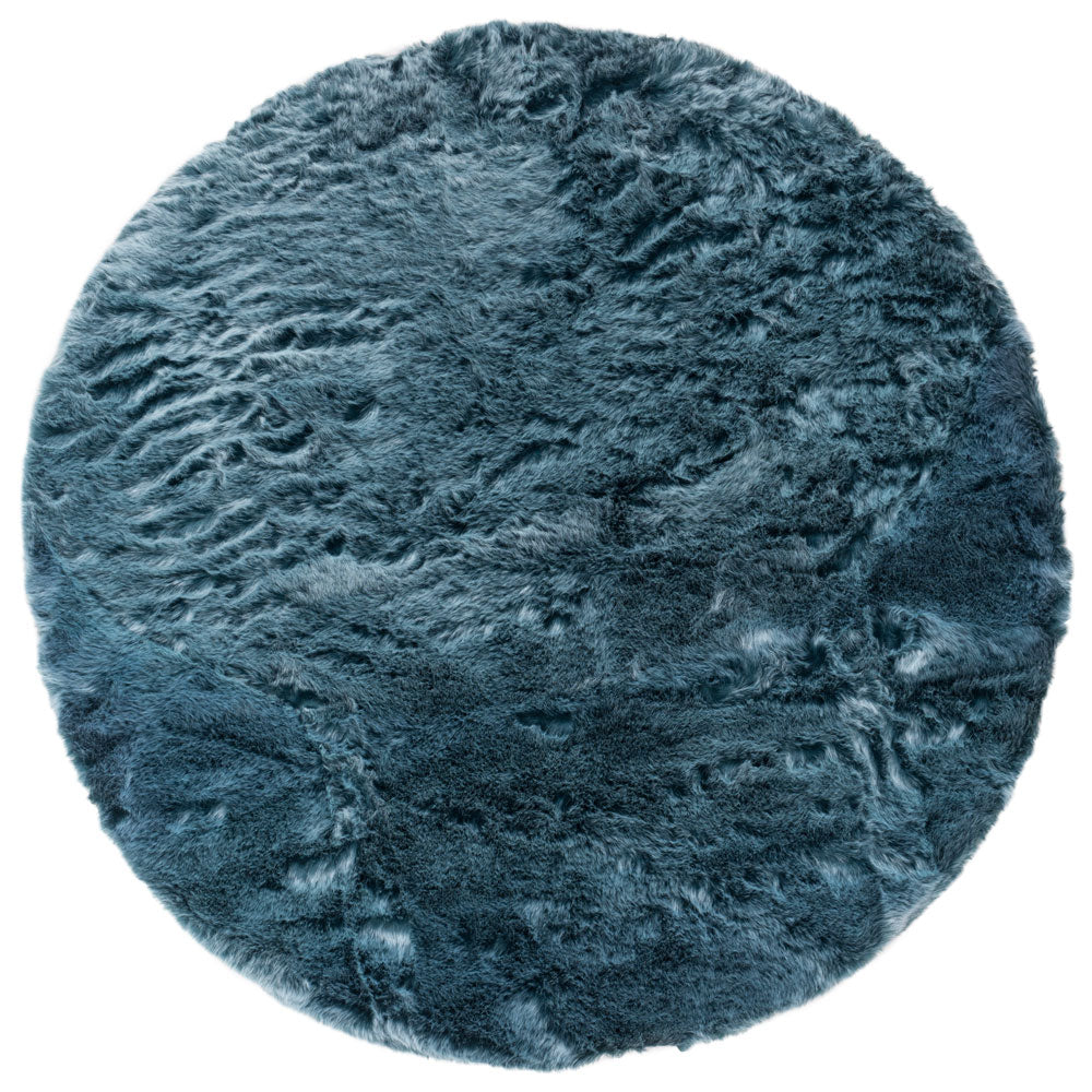 Vloerkleed Donsie Blue Rond - Blauw Rond