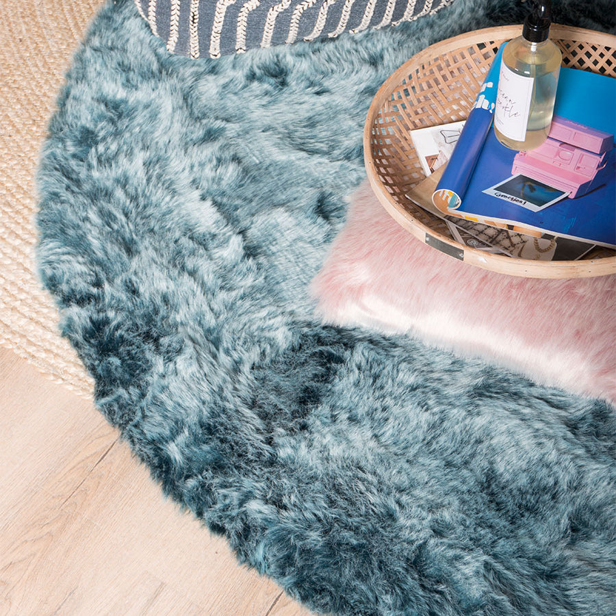 Vloerkleed Donsie Blue Rond - view 2