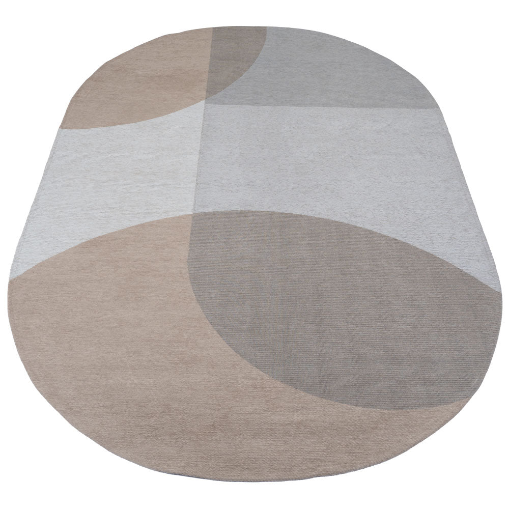 Vloerkleed Eli Beige Ovaal - Beige Ovaal