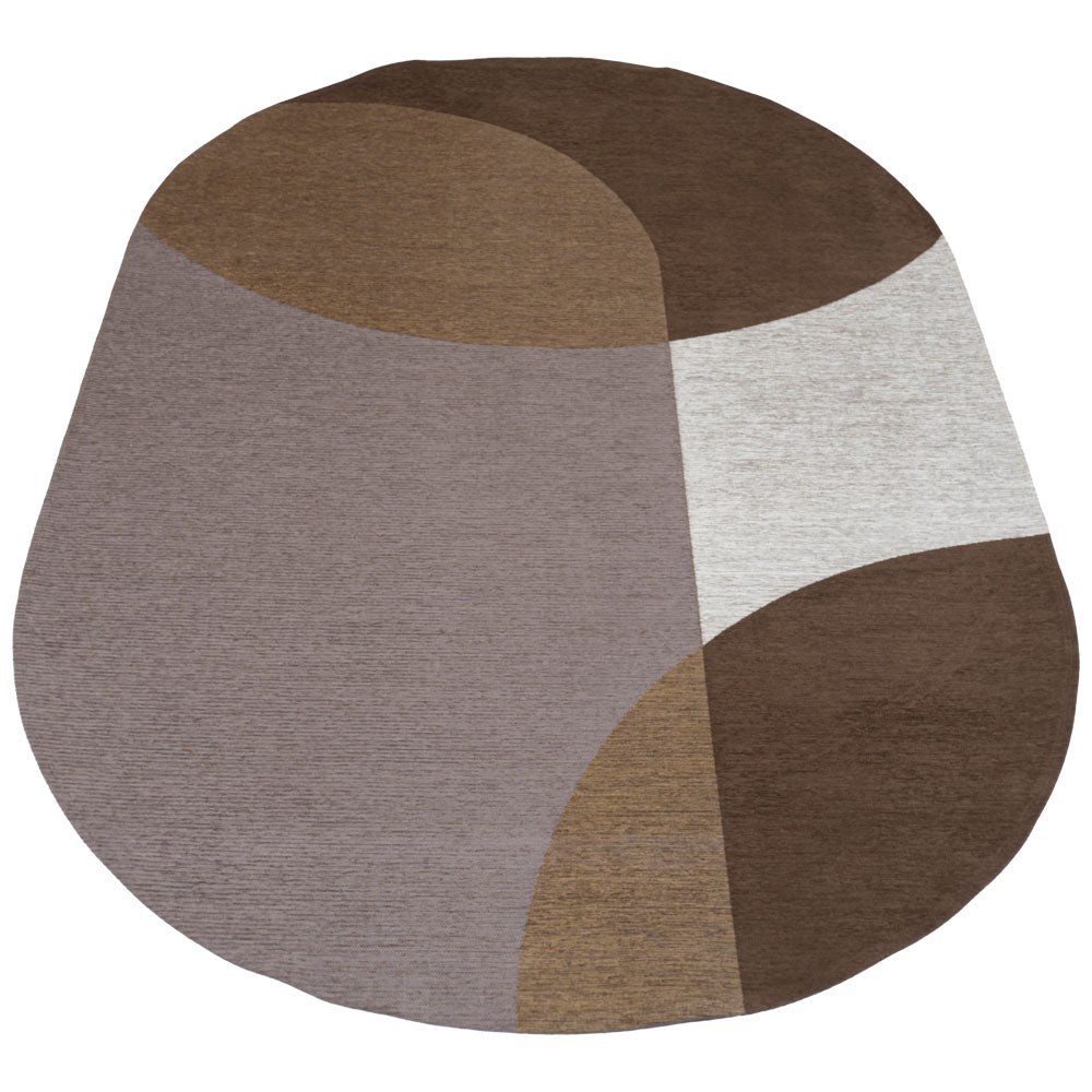 Vloerkleed Eli Brown Ovaal - Bruin Ovaal