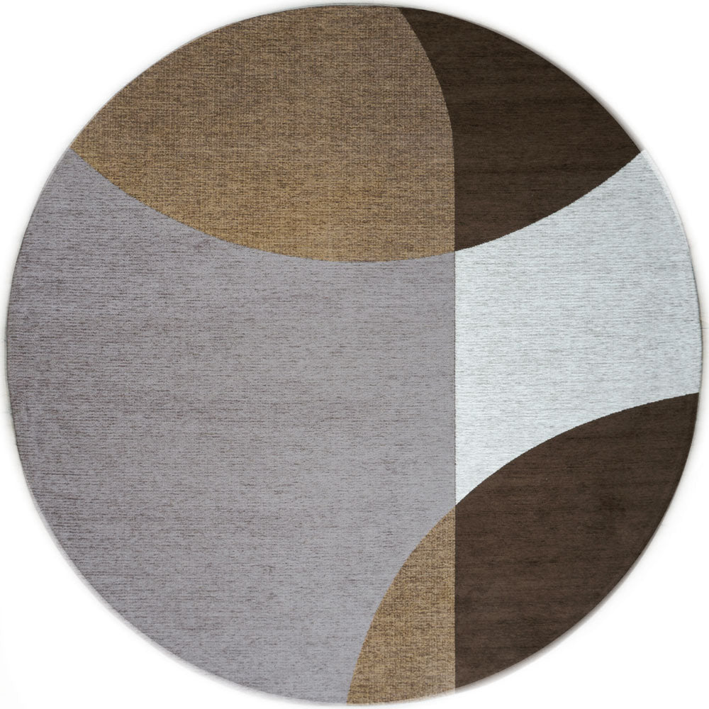 Vloerkleed Eli Brown Rond - Bruin Rond