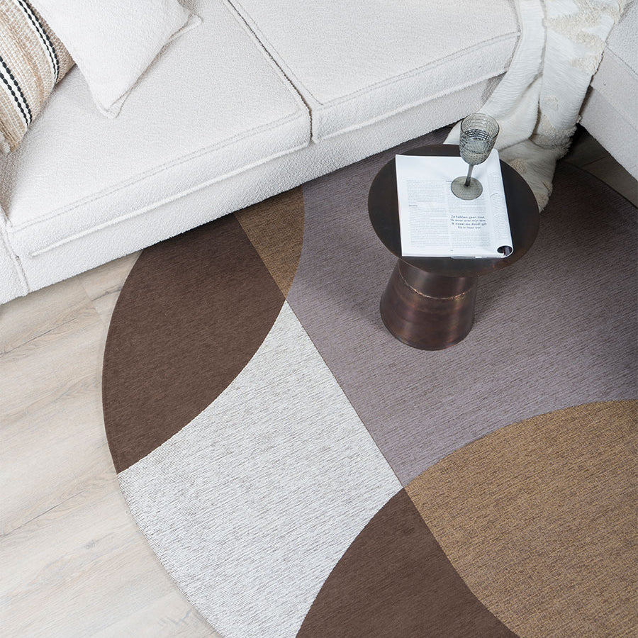 Vloerkleed Eli Brown Rond - view 2