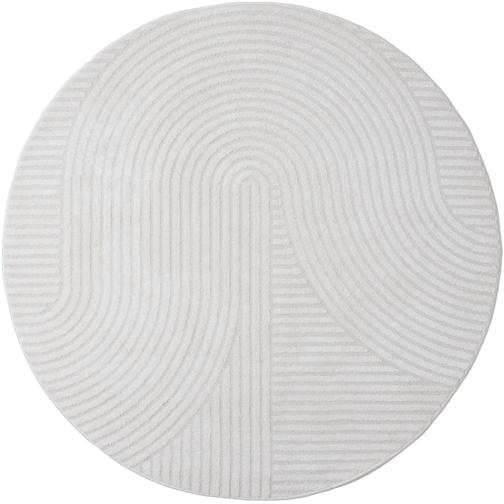 Vloerkleed Ella Cream Rond - Wit Rond