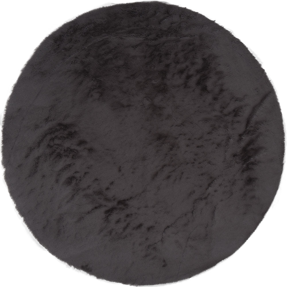 Vloerkleed Gentle Black 90 Rond - Zwart Rond