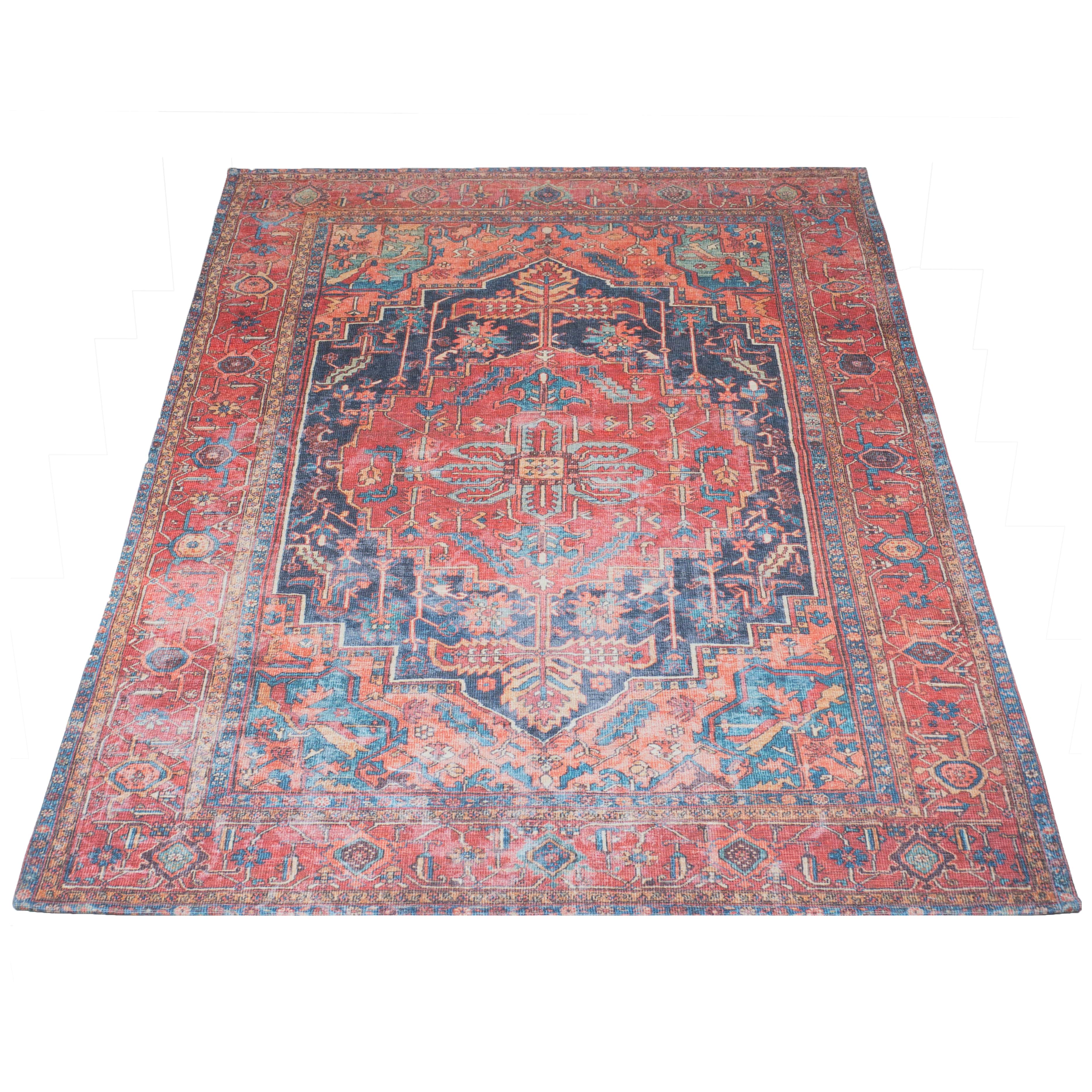 Vloerkleed Heris Red 01 - Rood Rechthoekig