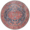 Vloerkleed Heris Red 01 Rond - Rood Rond