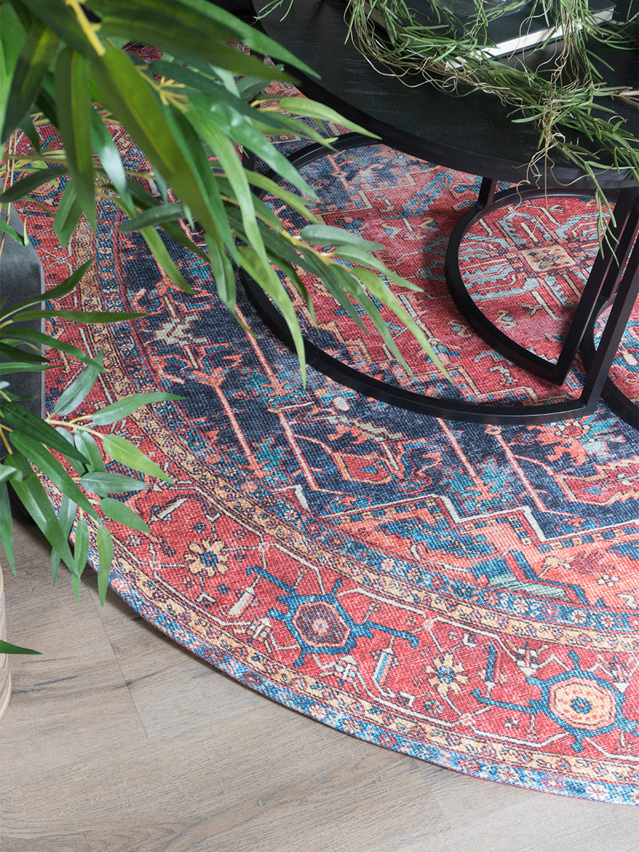 Vloerkleed Heris Red 01 Rond - view 5