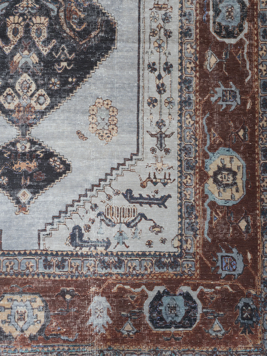 Vloerkleed Karaca Antraciet/Brown 09 - view 3