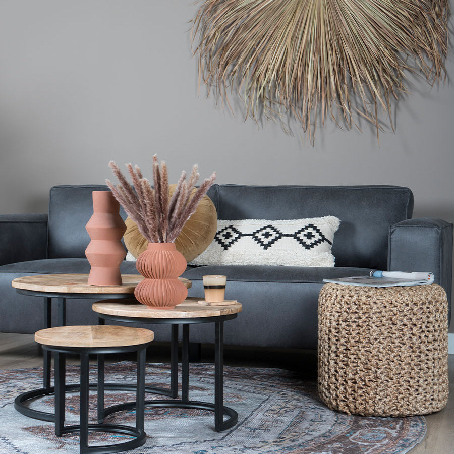 Vloerkleed Karaca Blue/Brown 06 Rond - view 2